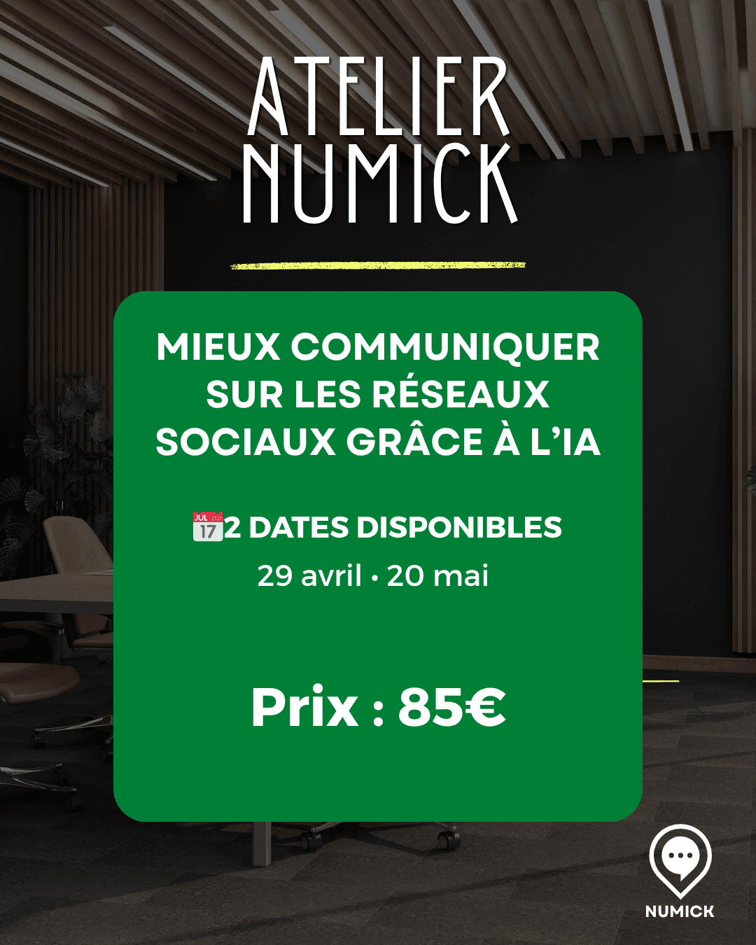 Atelier mieux communiquer sur les réseaux sociaux grâce à l'IA